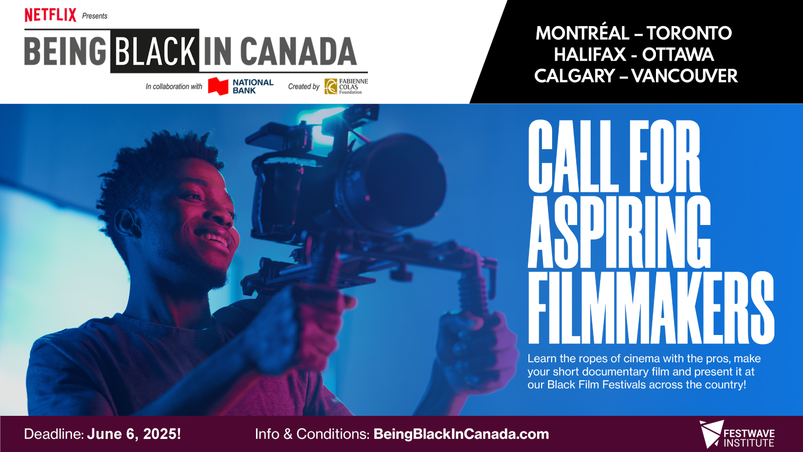 Call for applications for 2025 Fabienne Colas Foundation’s BEING BLACK IN CANADA PROGRAM